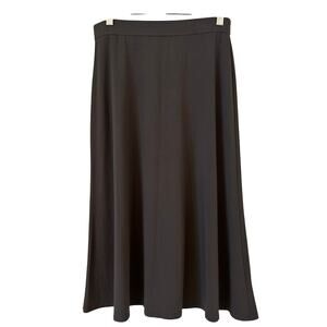Eileen Fisher Petite Gray A line Midi Skirt Size Small 92% Viscose NWOT